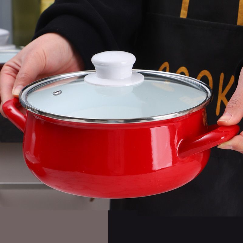Enamel Soup Pot Thickened Cook - Home Cooking Cookbook ulasan dan harga