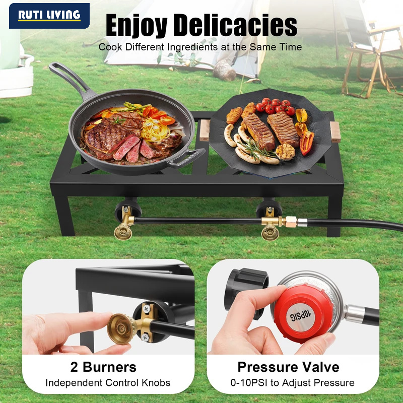 Portable 1/2 Burner Outdoor Ga - Home Cooking Gas ulasan dan harga