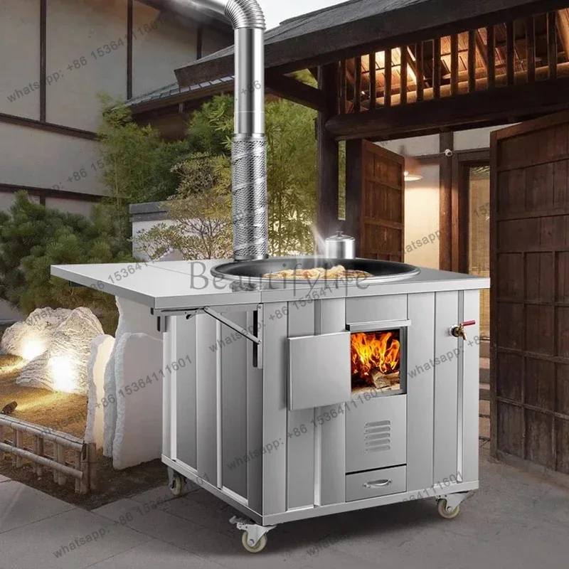LSStainless Steel Firewood Sto - Home Cooking Heater ulasan dan harga